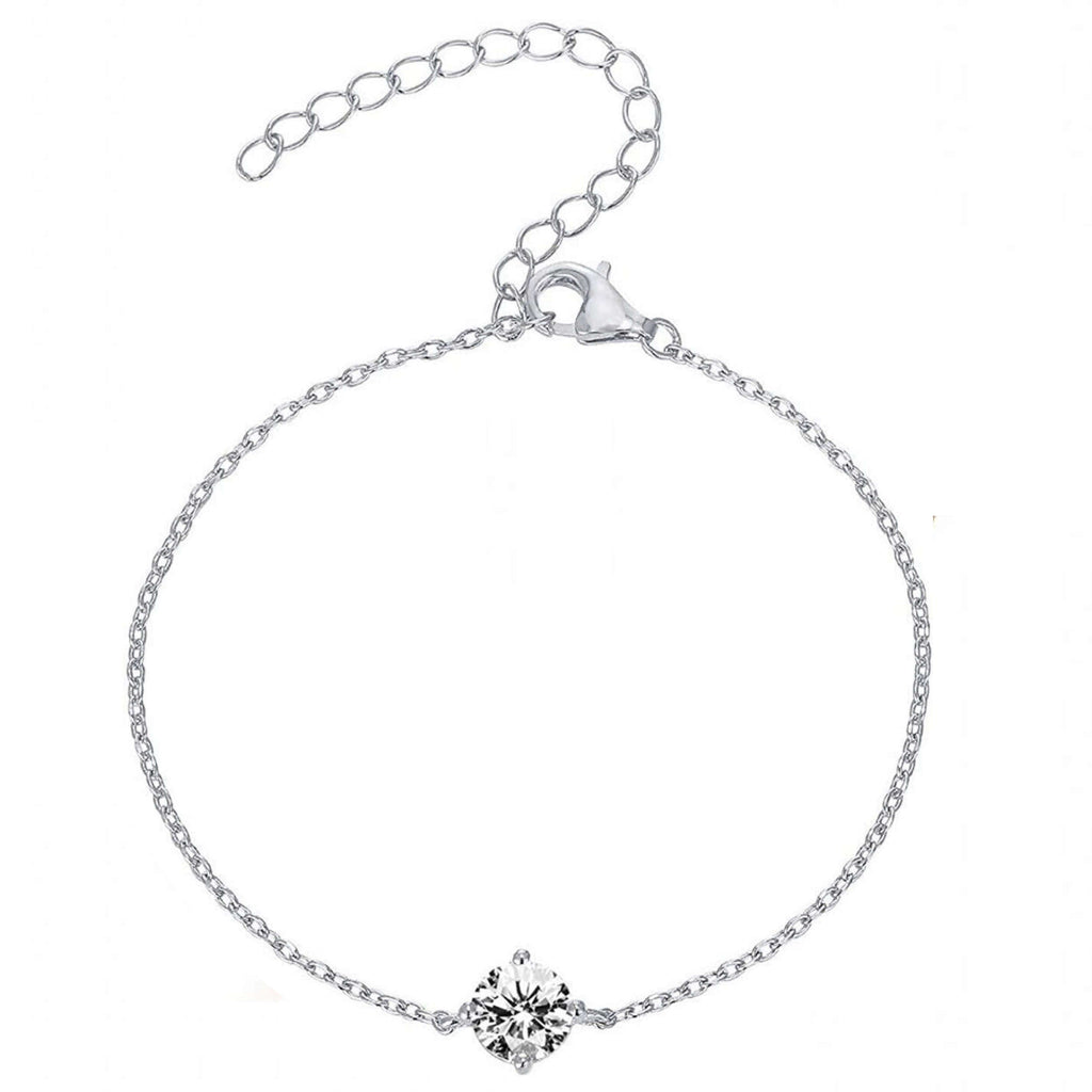 Silver Solitaire Bracelet