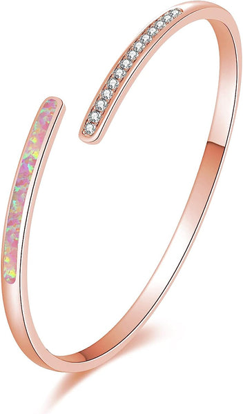 NEW offers Real Simple Halle Rose Gold with Opal Crystal Bangle