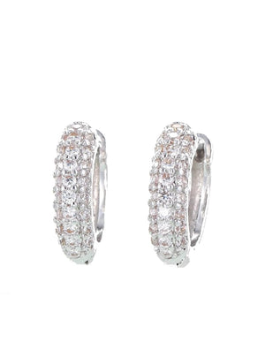 18K Gold Cz Mini Hoop Earrings