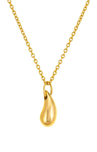 18k gold Modern Tear Drop Necklace